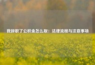我辞职了公积金怎么取：法律流程与注意事项