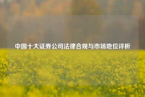 中国十大证券公司法律合规与市场地位评析